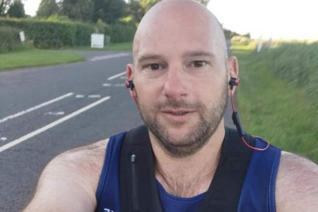 East Lothian Courier: Chris Greco is running in memory of good friend Adam Cheetham