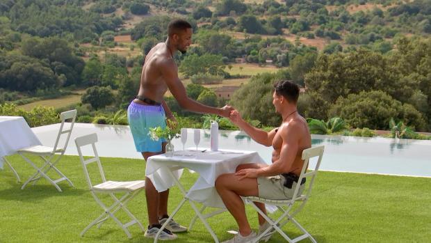 East Lothian Courier: Remi and Jay congratulate each other after their dates on Love Island, tonight at 9pm on ITV2 and ITV Hub. Episodes are available the following morning on BritBox. Credit: ITV