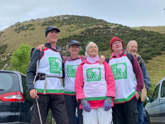 East Lothian Courier: Barbara in the car park before setting off with (from left) Ken, Hilde, David and Robert East Lothian Courier: Barbara in the car park before setting off with (from left) Ken, Hilde, David and Robert