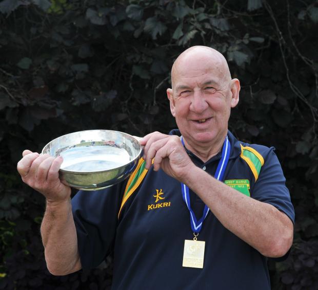 East Lothian Courier: Ian Thorburn, of West Barns, lifted the title of Scottish over-55 singles champion. Picture: Derek McCabe Photoshop/Bowls Scotland