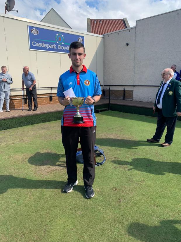 East Lothian Courier: Callum Henderson, of EL Co-op, defeated Liam Till in the youth singles