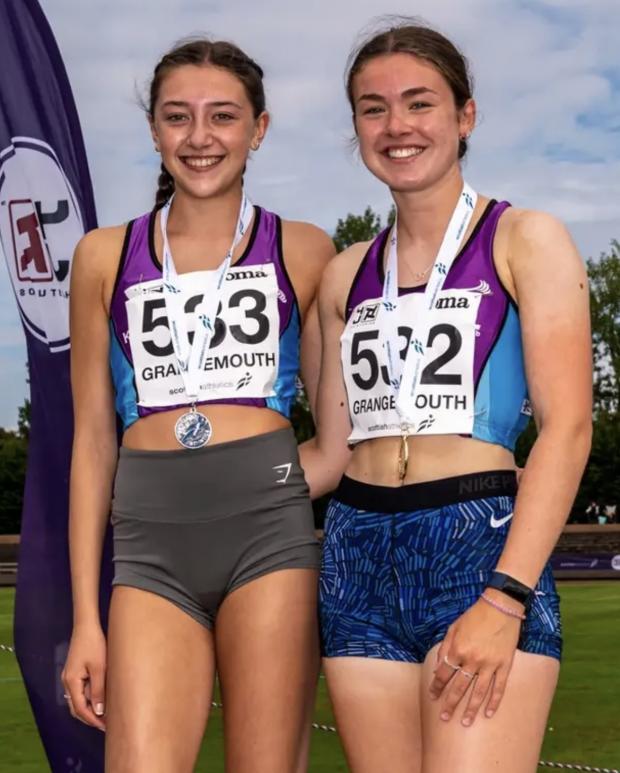 East Lothian Courier: Erin Hall and Laura Buchan were celebrating success in Grangemouth. Picture: Bobby Gavin
