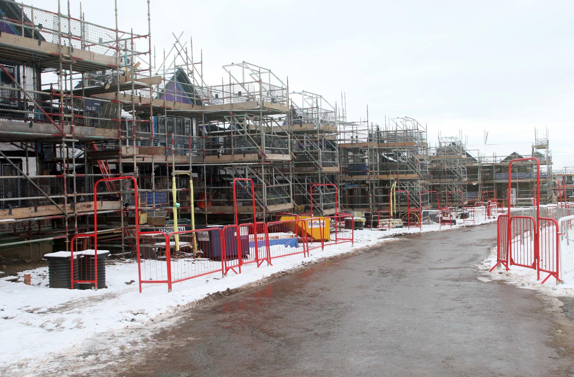 Dozens of new homes are being built as part of a development on the western edge of Elphinstone