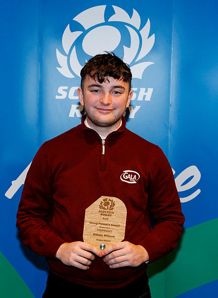 Ethan Wilson received a top award from Scottish Rugby. Image: Scottish Rugby/SNS