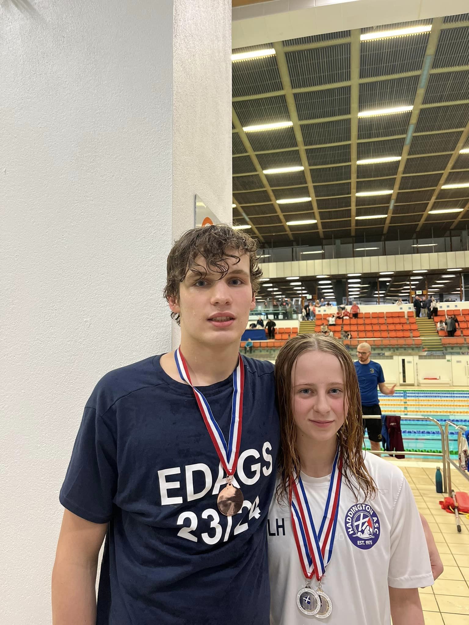 Connor Aspinall and Lucy Hall both finished on the podium at the Royal Commonwealth Pool
