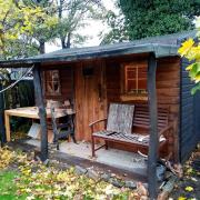 One of Jim's huts in his garden