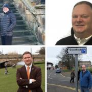 Clockwise from top left: Colin Beattie, Stevie Curran, Iain Whyte or Charles Dundas will be the next Musselburgh MSP