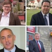 Clockwise from top left: Euan Davidson, Craig Hoy, Martin Whitfield and Paul McLennan will take part in a hustings in Dunbar