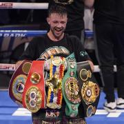 Josh Taylor was crowned light-welterweight champion last May after defeating Jose Carlos Ramirez by unanimous decision. Picture: AP Photo/John Locher