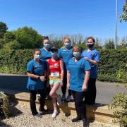 Kayleigh Jamieson Tait, with colleagues from Haddington Care Home, has completed a gruelling running challenge for the Edinburgh Children's Hospital Charity