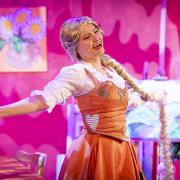 Eilidh Weir as Rapunzel in last year's panto being filmed on stage Brunton Theatre amid the Covid-19 pandemic. Photo: Robin Mitchell.
