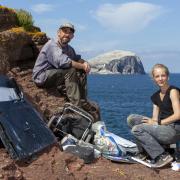 Husband and wife Darren Woodhead and Pascale Rentsch are among the artists featuring in the new 'Bass Rock' exhibition. Picture by Gary Doak Photography