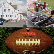 An American-style Tailgate BBQ party is being held at the Mercat Grill in Whitecraig (top left, image: Google Maps) to celebrate the new NFL season