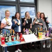 The bottle stall at Letham Mains Primary School proved a popular attraction