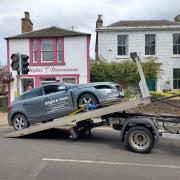 Two cars were involved in a road accident in Haddington yesterday