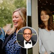 Arabella and Charlotte Harvey (left) and Natalie Biggs have been celebrating recognition from Dragons' Den star Theo Paphitis