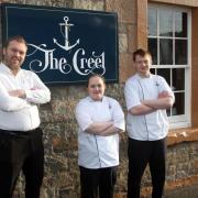 Jack Findlay (left), pictured with Alanah Ramsay and Mitchell Ramsay, is enjoying life at The Creel in Dunbar
