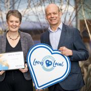 Scottish Tech Army’s Kirsty McIntosh and Scottish Tech Army CEO Alistair Forbes at the Scotland Loves Local Awards