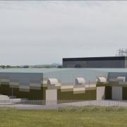 An artist's impression of how the Inch Cape substation buildings will look at Cockenzie. Image: East Lothian Council planning portal