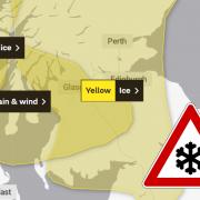 A yellow weather warning is in place tonight for ice
