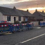 Roadworks are in place on Dunbar's Summerfield Road