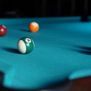 Pool is among the games on offer at the event