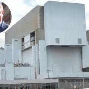 Torness Power Station. Inset: Martin Whitfield MSP