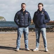 Chris Dean (pictured-right), pictured alongside Ben Muncaster, has reached an impressive milestone. Image: Edinburgh Rugby