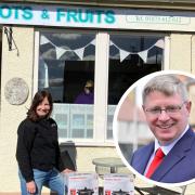 East Lothian Roots and Fruits was celebrated in Parliament in a motion from South Scotland MSP Martin Whitfield (inset)