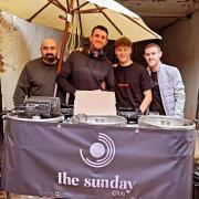Left to right: DJs Dan Morgan, Steven Anderson, Ryan Sweeney and Mark Scott performed at the Sunday Club event at Whispers Tranent