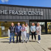 Stacy Palmer was presented with the Volunteer of the Year award. From left: Craig Lindsay; Fraser Centre, Craig Palmer; dad, Stacy Palmer, LauraSmith; support worker, Kara Lindsay; The Fraser Centre, Lisa (getting surname), East Lothian Works support