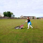 Lawmowers at the ready to tidy up the dead grass left by the council