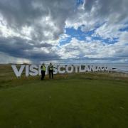 East Lothian community team members PC Robbie Stewart and PC Fiona Harrison at the Scottish Open