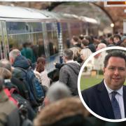 Rail fares were increased by 4.8 per cent last month. Inset: Craig Hoy MSP