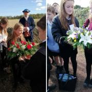 Preston Lodge pupils lay wreaths at the Battle of Prestonpans site to honour the lives of both Jacobites and Redcoats