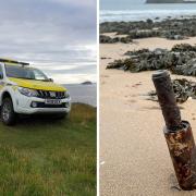 Explosive experts were called out on Saturday after reports of 'suspected ordinance'. Images: North Berwick Coastguard Rescue Team