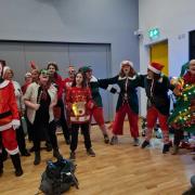 The Clark Community Choir at the Fraser Centre in Tranent with their mini pantomime carol concert