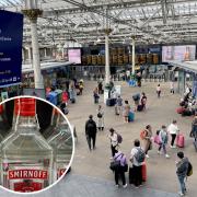 The attack, involving a vodka bottle, took place at Waverley Station