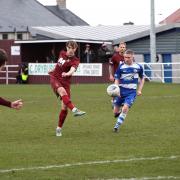 Tranent (maroon) proved too strong for Kilwinning Rangers in the South of Scotland Challenge Cup