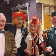 From left: Arthur Greenan, Paul Roberson, Bett Morrison and Kenny Greenan at the Burns supper at the Castle Inn in Dirleton