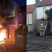 Firefighters were on the scene at a fire outside The Tranent Villa on Church Street until about 7.20am