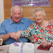 Ian Green and wife June at the couple's diamond anniversary