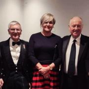 From left, Karl Cleghorn, a member of the Old Musselburgh Club, past president of the club, Alastair Knowles BEM, who chaired the dinner, Jodie Hannan, head teacher at Musselburgh Grammar School, football legend Billy Brown and Adair Anderson, of the