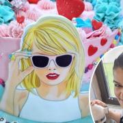 Katya Antonova (inset) is making Taylor Swift-themed cakes