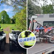 Police have been out on quad bikes after complaints about the use of off-road motorbikes. Images: Police Scotland