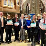 Leila Maycock (third from right) was crowned East Lothian Council Young Musician of the Year at St Mary's Parish Church