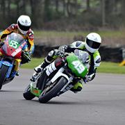 Paul McClung (number 49) and Scott Campbell in action at East Fortune. Pic Sylvia Beaumont