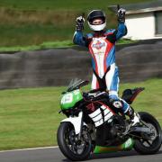Paul McClung celebrates a perfect weekend at Knockhill, claiming five wins from five to take the championship title