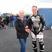 Paul McClung with Margaret Hislop - mum of ex-Scottish and British champion Steve. Images Sylvia Beaumont