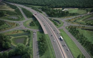 The planned flyover at Sheriffhall roundabout, Image: Transport Scotland